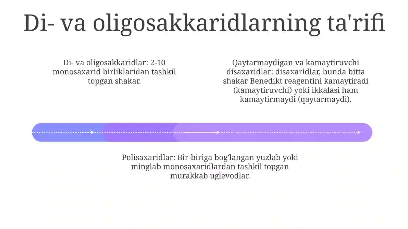 Di Va Oligosaxaridlar. Qaytarilmaydigan Va Qaytariluvchi Disaxaridlar. Tregaloza Maltoza Saxaroza Tuzilishi Xossalari. Polisaharidlar. Sellyuloza Va Kraxmal. Tuzilishi Olinishi Va Xossalari. Ishlatilishi 3