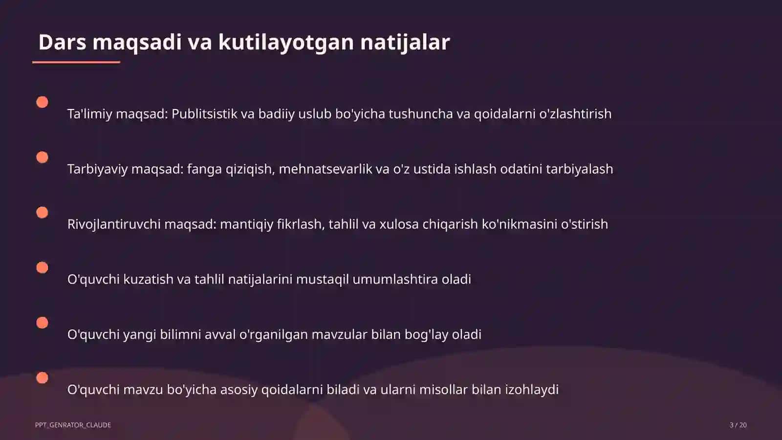 Publitsistik va badiiy uslub (10-sinf) 3