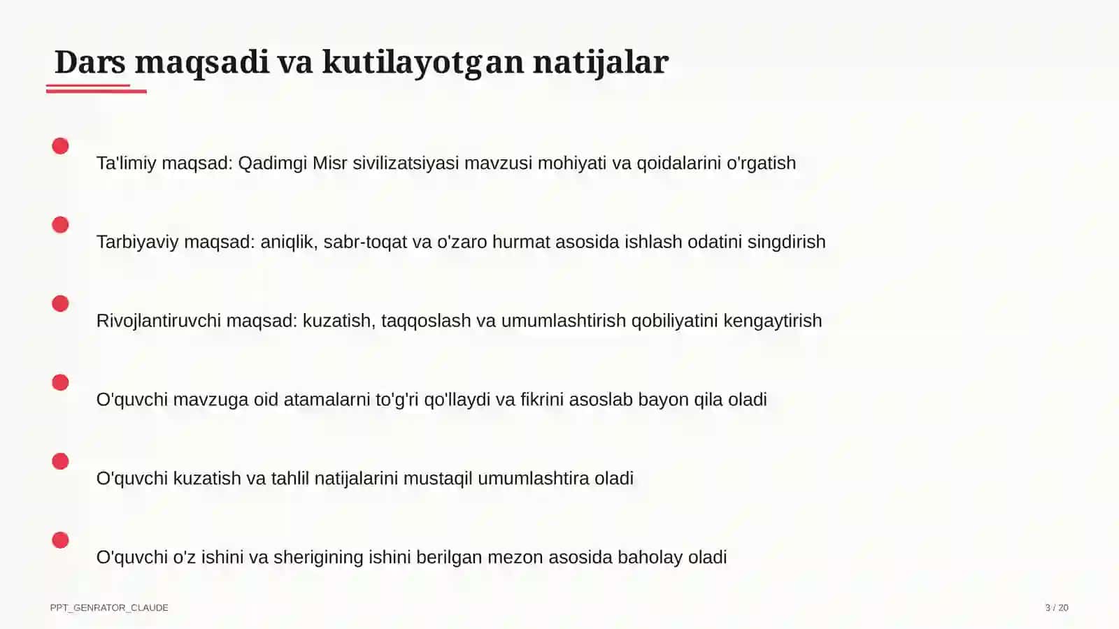 Qadimgi Misr sivilizatsiyasi (6-sinf) 3