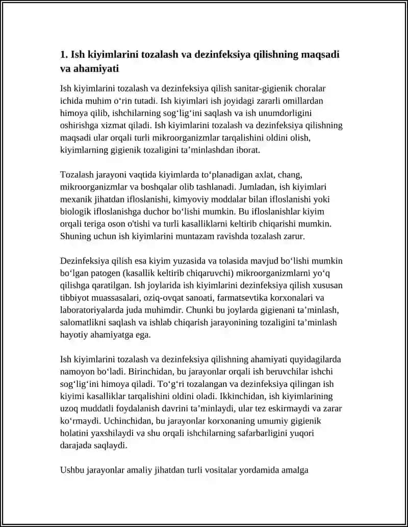 ISH KIYIMLARINI TOZALASH VA DEZINFEKSIYA QILISH QOIDALARI 3
