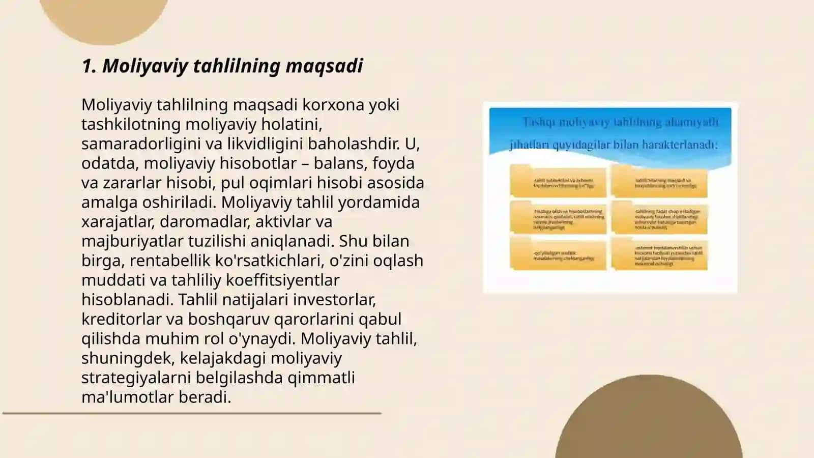 Moliyaviy tahlilning maqsadi vazifalari usullari va axborot manbalari 3