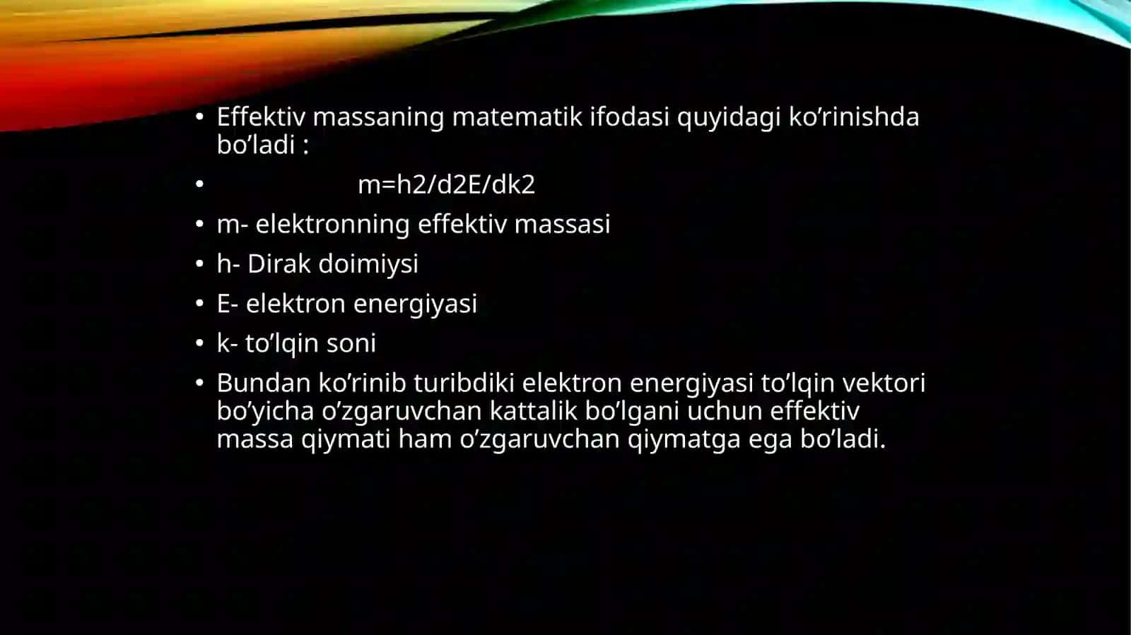Effektiv massava unianiqlash usullari 3
