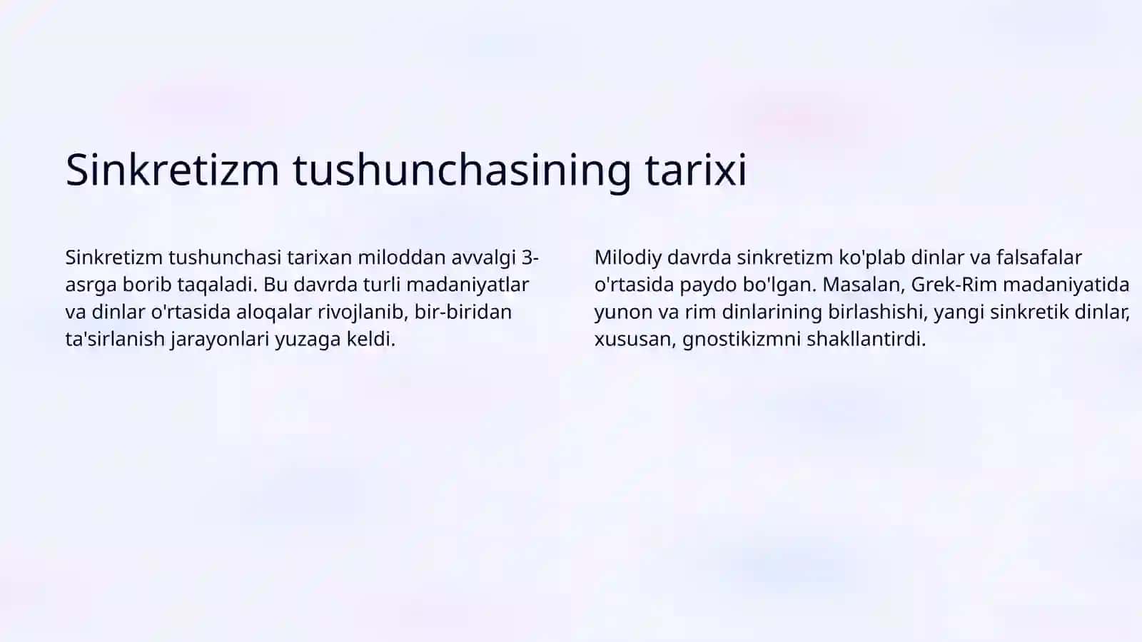 Sinkretizm tushunchasi va uning o‘rganilishi 3