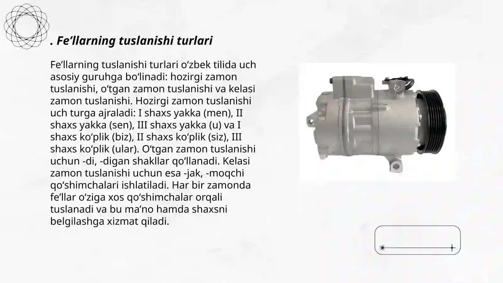 Feʼllarning tuslanishi. Feʼllarning yasalishi, modal shakllari, tuzilish jihatdan turlari 3