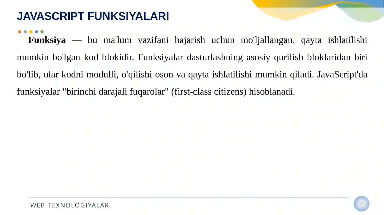 WEBTEXNOLOGIYALAR 3