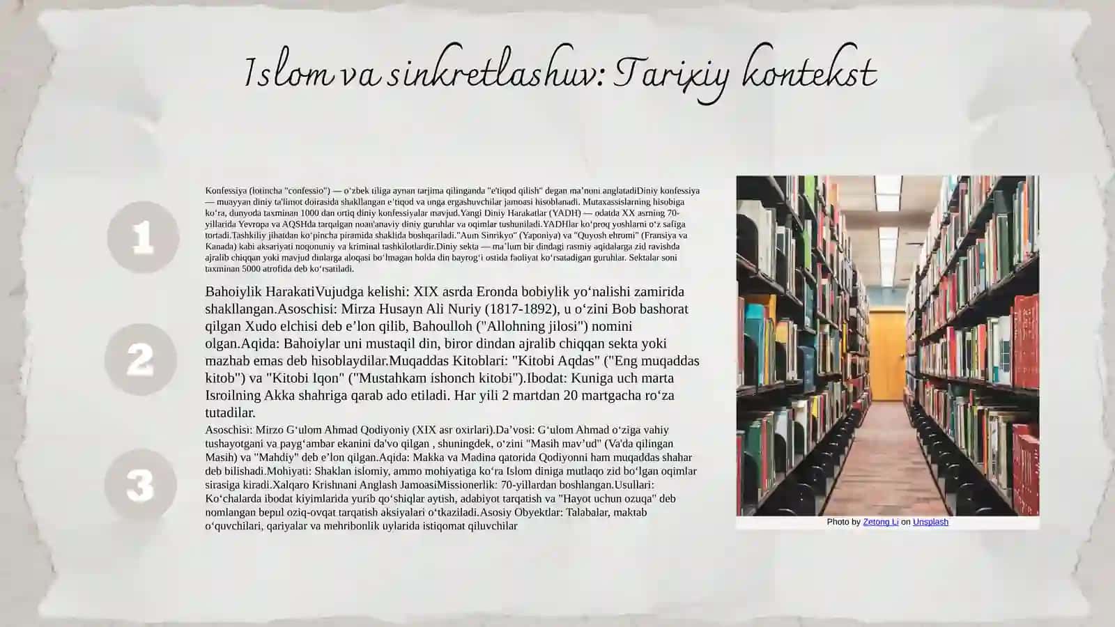 Zamonaviy diniy harakatlar va sektalar 3