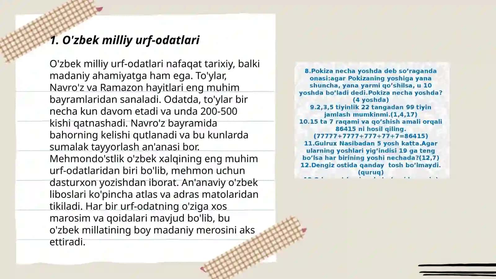O'zbek milliy urf-odatlari 3