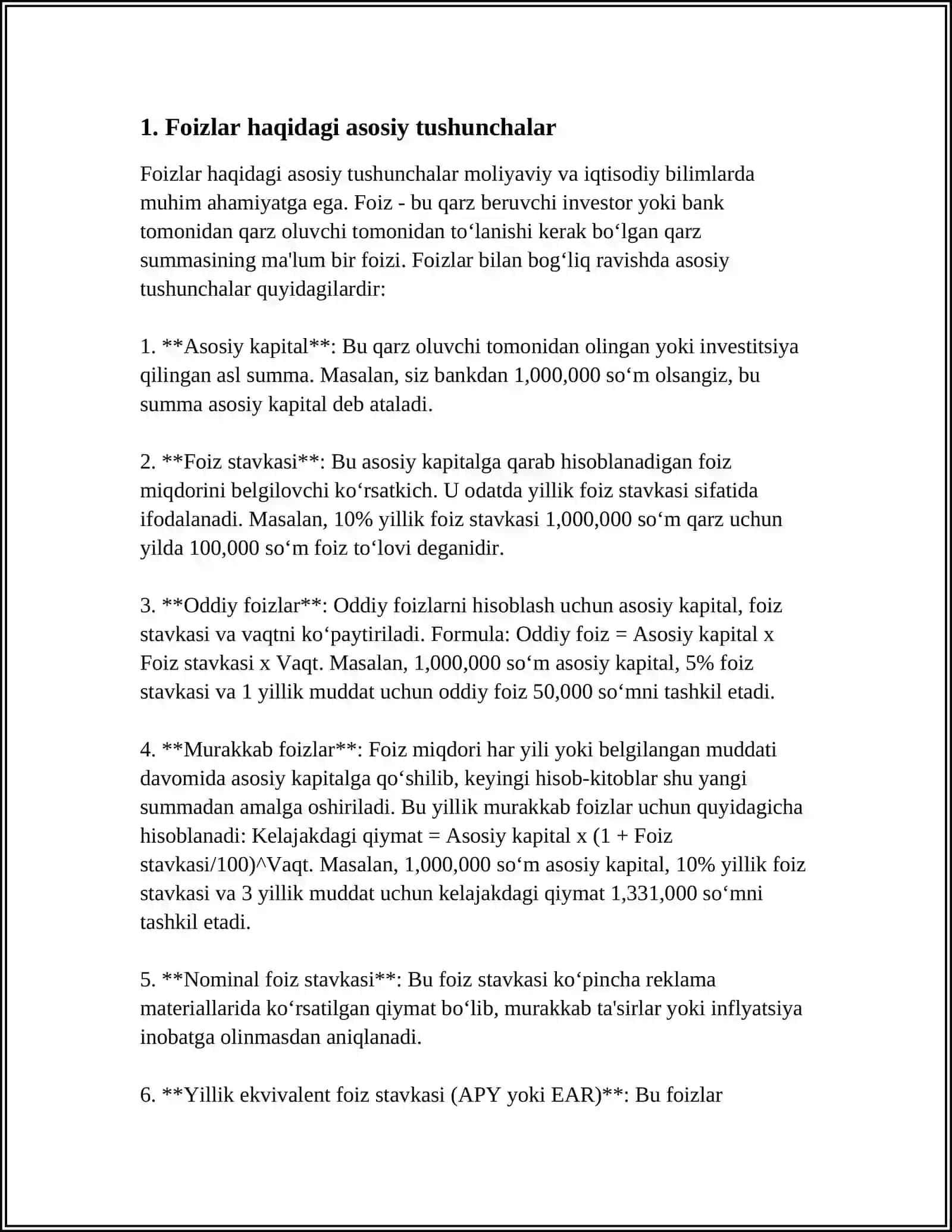 FOYDANI MAKSIMANLIK DARJASI 3