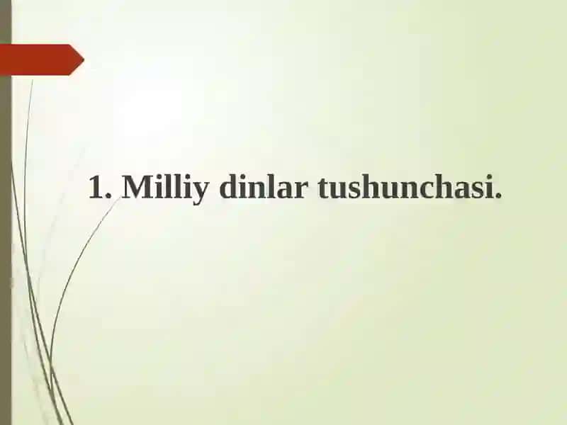 Milliy Dinlar 3