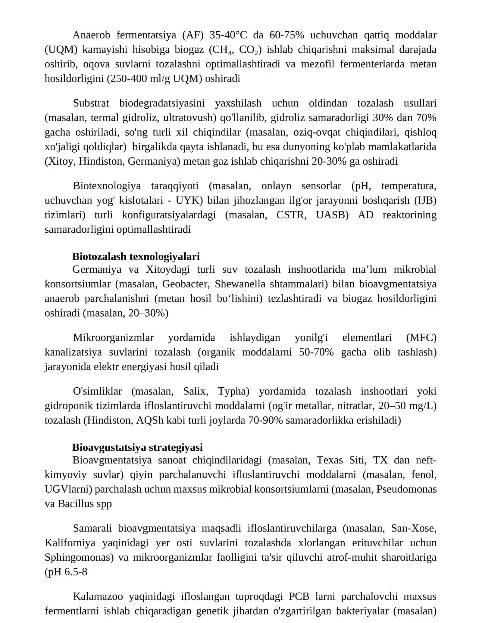Oqava suvlarni tozalash biotexnologiyasi 3
