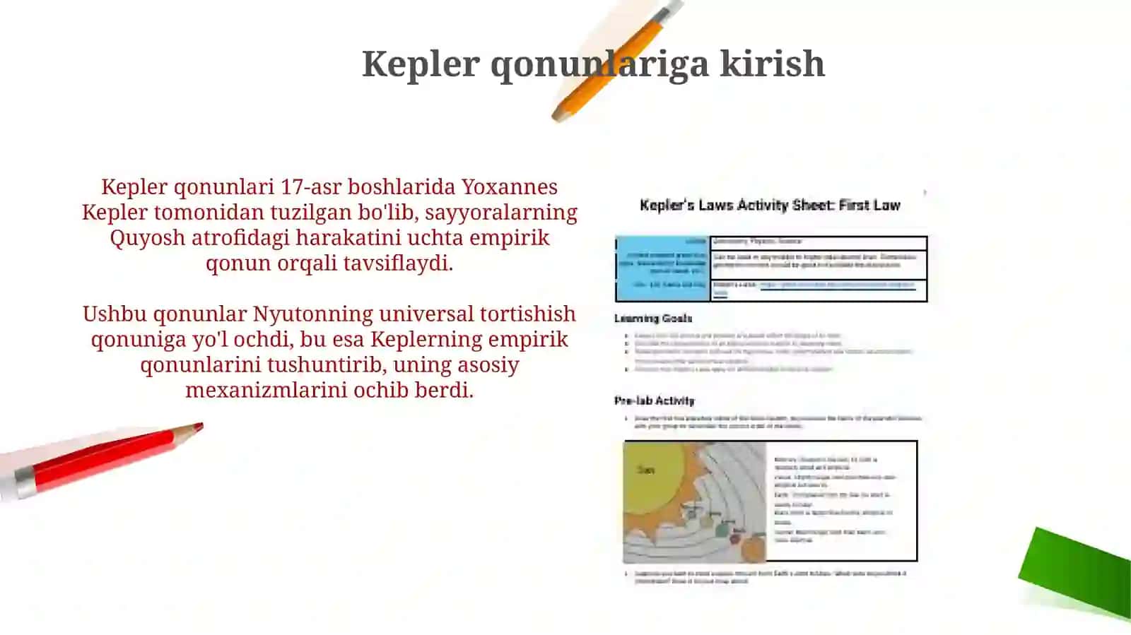 Kepler qonunlari 3