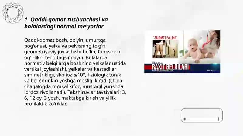 Bolalarda qaddi-qomatning shakillanishi va kamchiliklarni 3