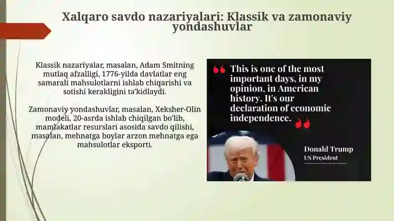 Xalqaro savdo nazariyalari va tashqi iqtisodiy aloqalari 3