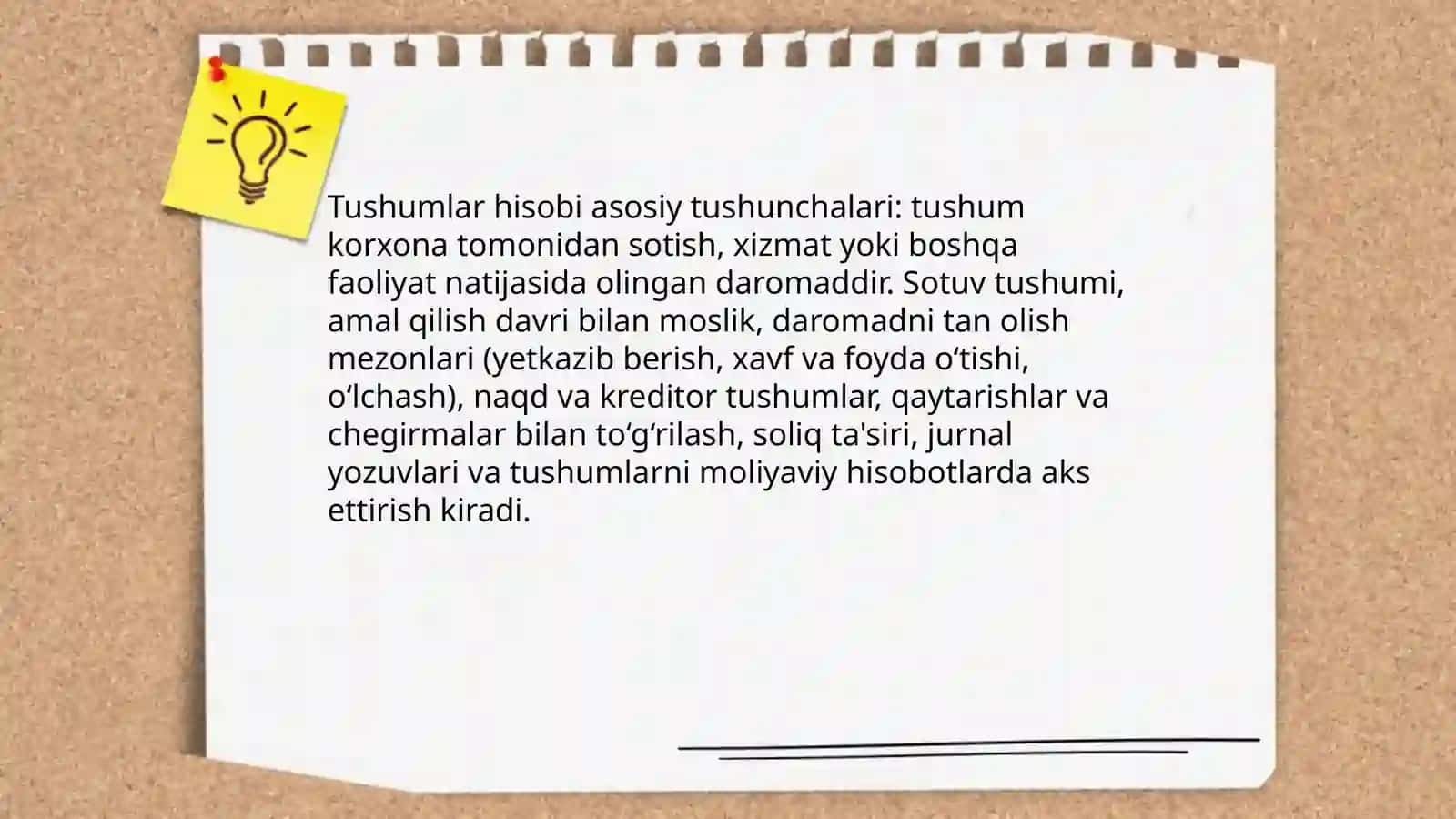 Tushumlar hisobi 3