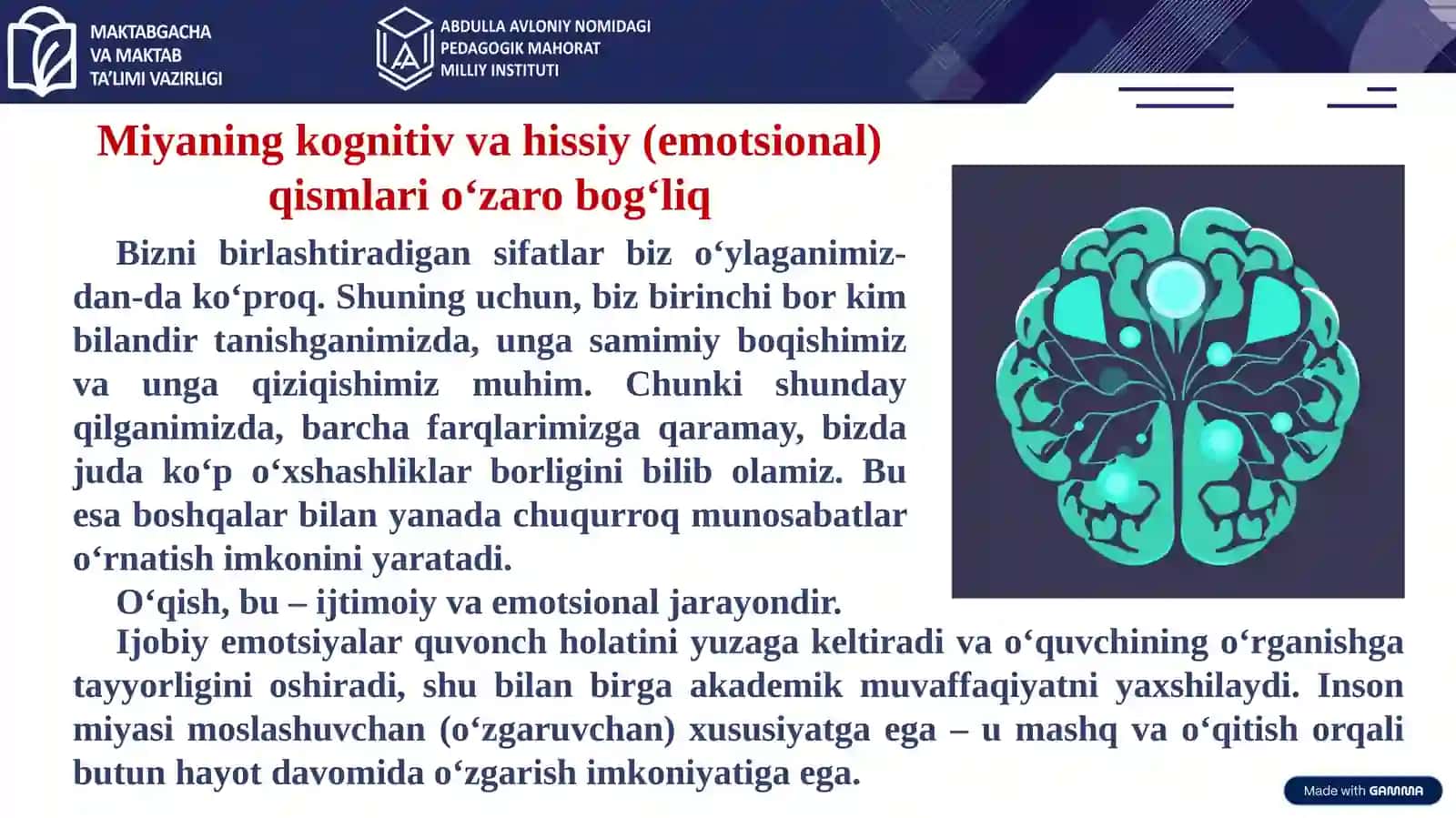 Sinfdagi sogʻlom munosabatlar uchun ijtimoiy-hissiy (emotsional) ta’lim 3