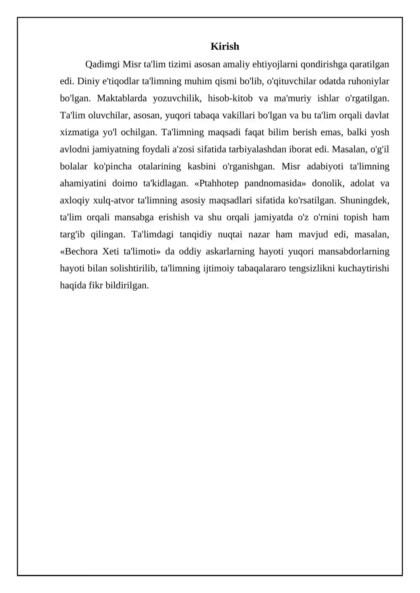 Eng qadimgi yozma manbalarda ta'lim-tarbiyaga oid fikirlar 3