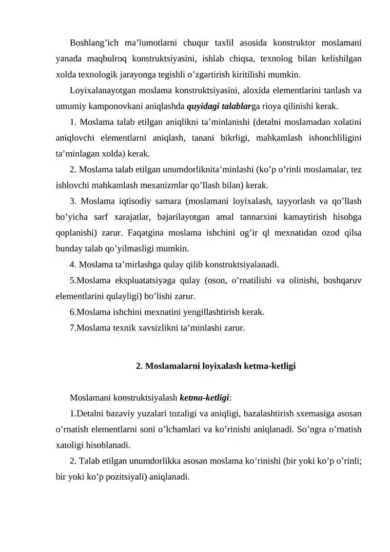 Maxsus moslamalarni loyixalash uslubiyoti 3
