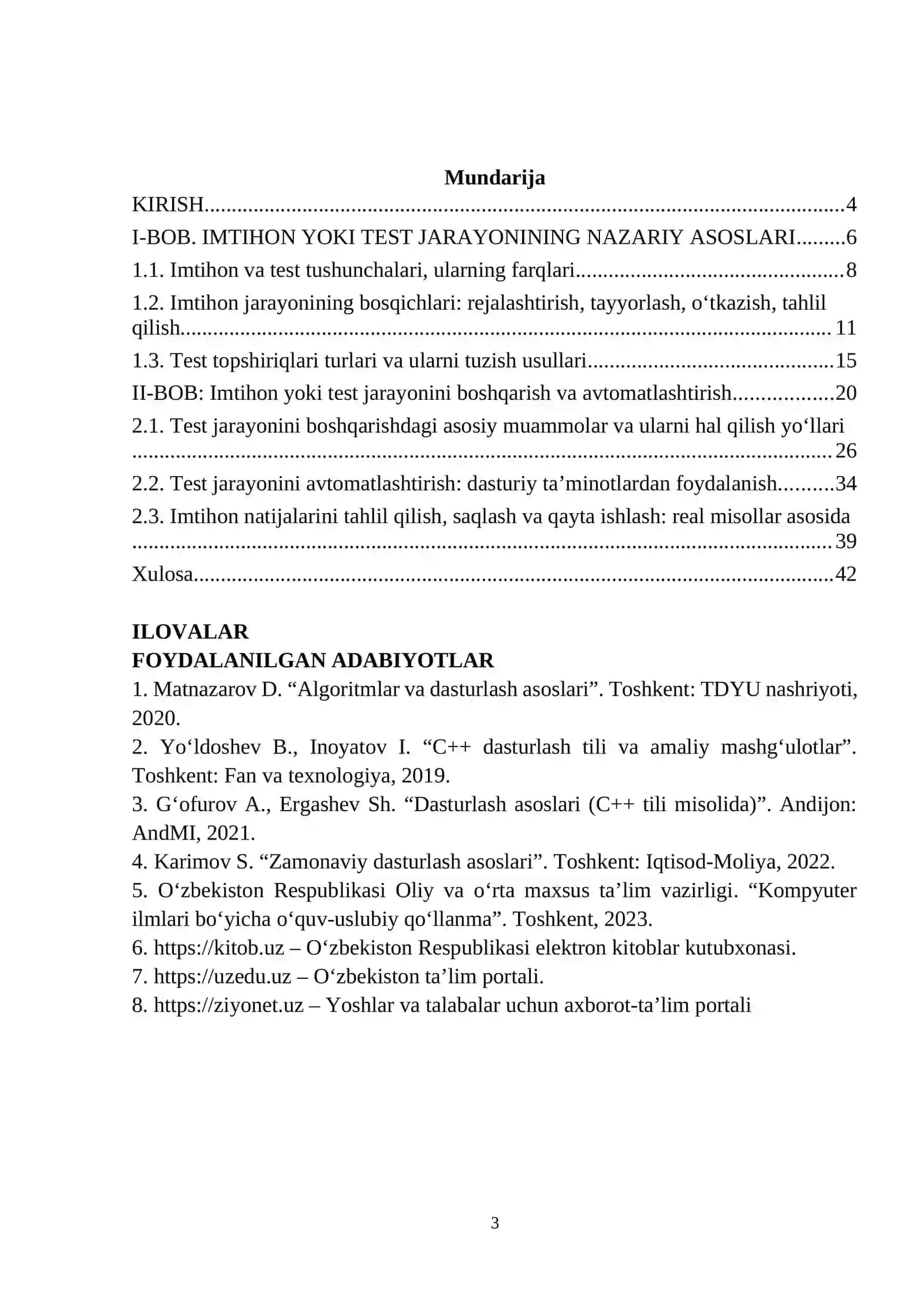 IMTIHON YOKI TEST JARAYONINI BOSHQARISH JARAYONI 3