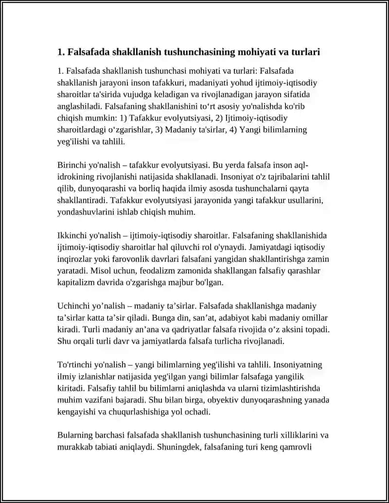 FALSAFADA SHAKLLLANISH, OʻZGARISH, RIVOJLANISH VA TARAQQIYOT TUSHUNCHALARINING MOHIYATI 3