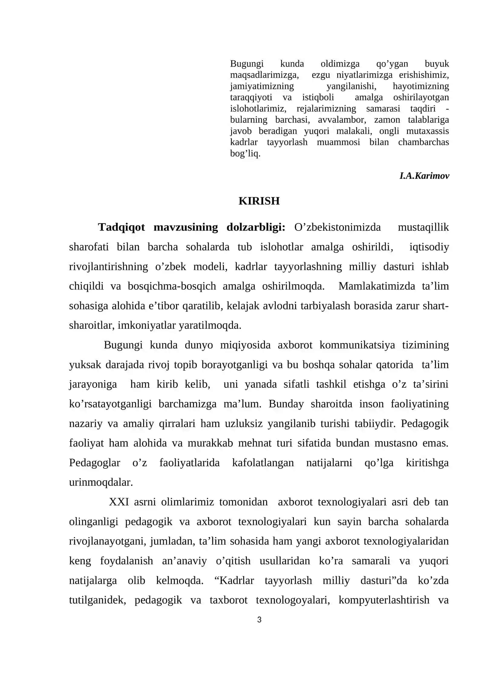 "BOSHLANG’ICH SINF ZAIF ESHITUVCHI O’QUVCHILAR NUTQINI O’STIRISHDA PEDAGOGIK TEXNOLOGIYALARDAN FOYDALANISH" 3