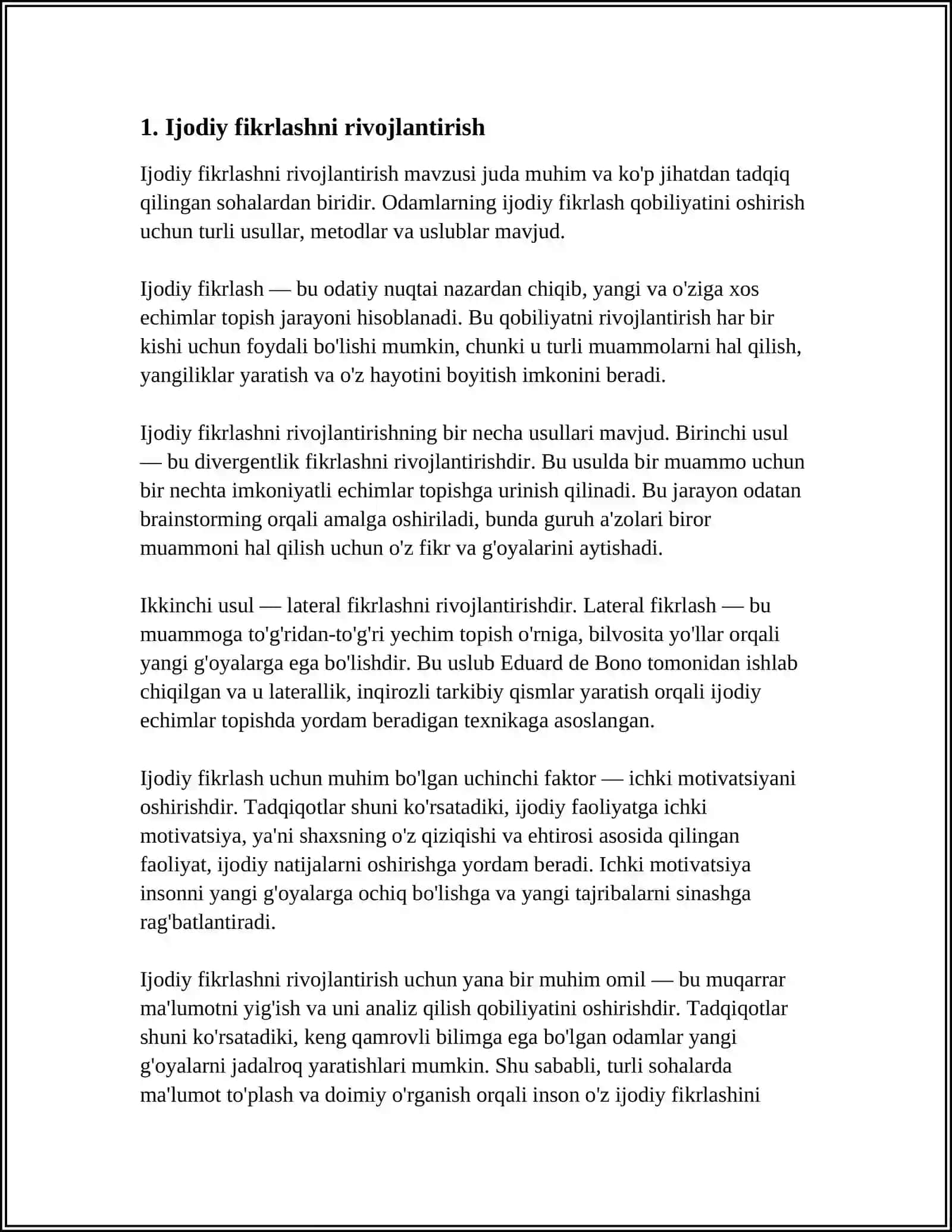 SAHNALASHTIRISH FAOLIYATI JARAYONIDA BALALARDA IJODIY FAOLLIKNI SHAKLLANTIRISH 3