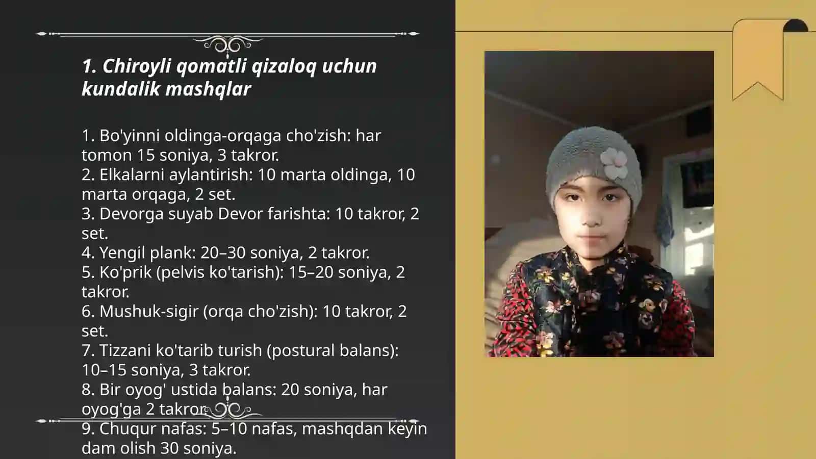 Chiroyli qomatli qizaloq 3