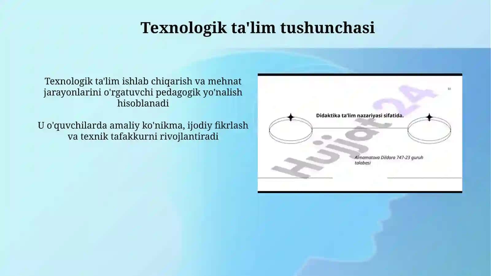 Texnologik talimning didaktik tamoyilari va talimdagi orni 3