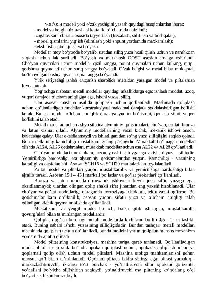 Model tayyorlash texnologiyasi 3