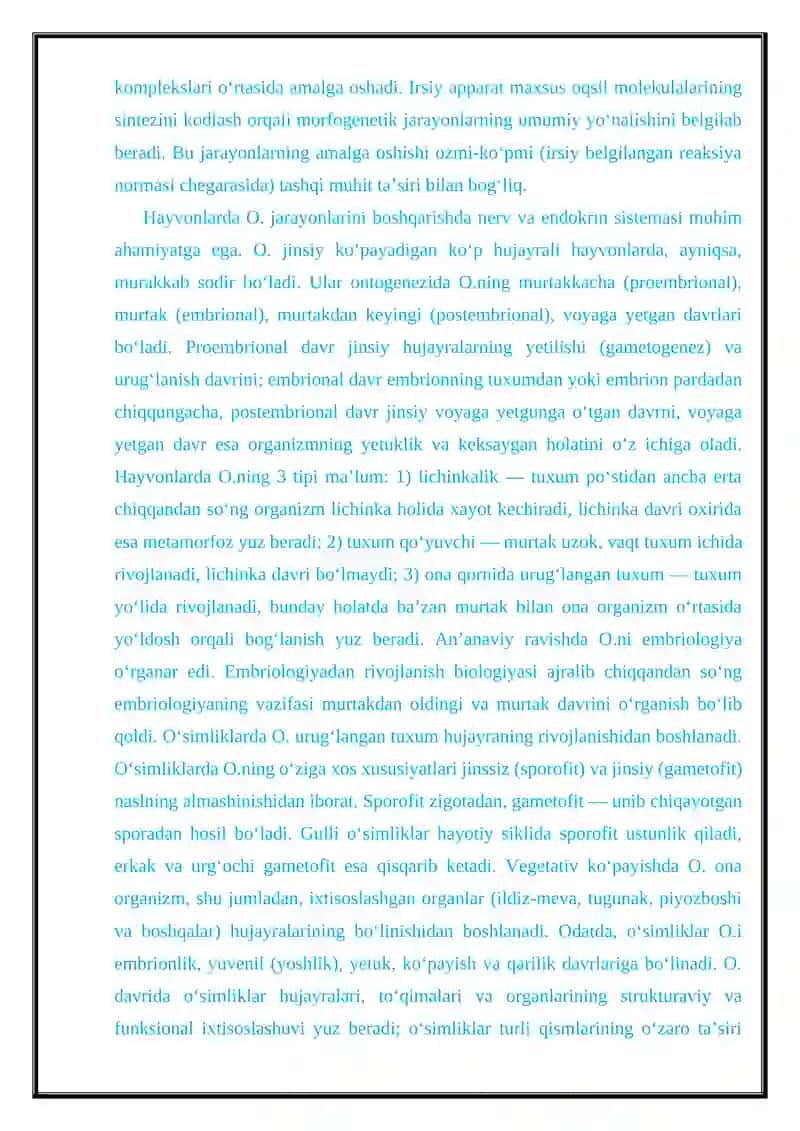 Ontogenez nazariyasi va salomatlik 3