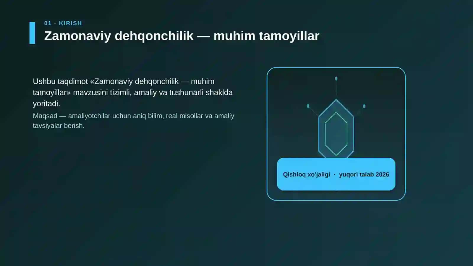 Zamonaviy Dehqonchilik - Muhim Tamoyillar 3