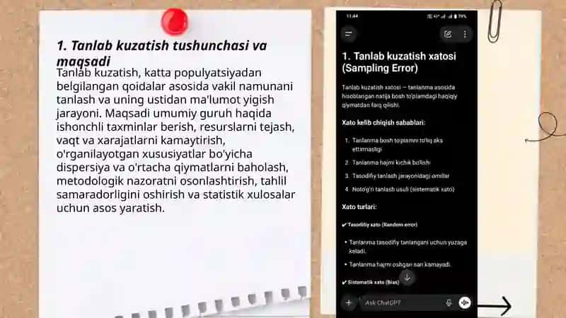 Tanlab kuzatish va tanlab kuzatish xatosi 3