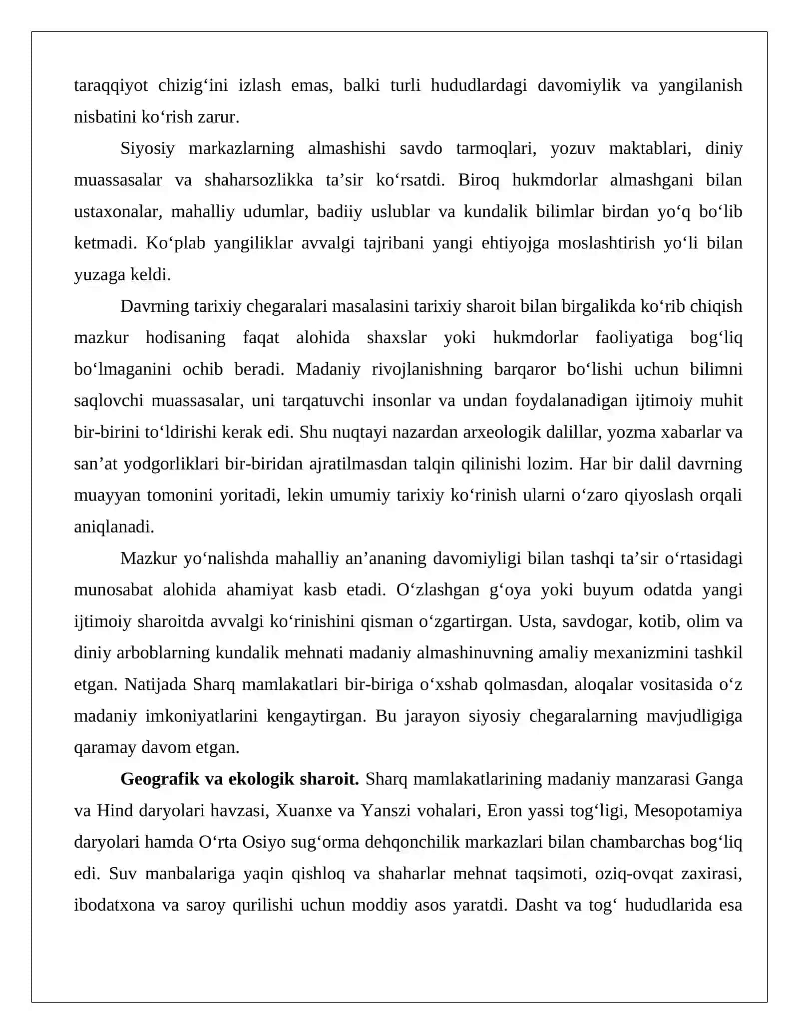 Ilk o‘rta asrlarda sharq mamlakatlarida madaniy hayot 3
