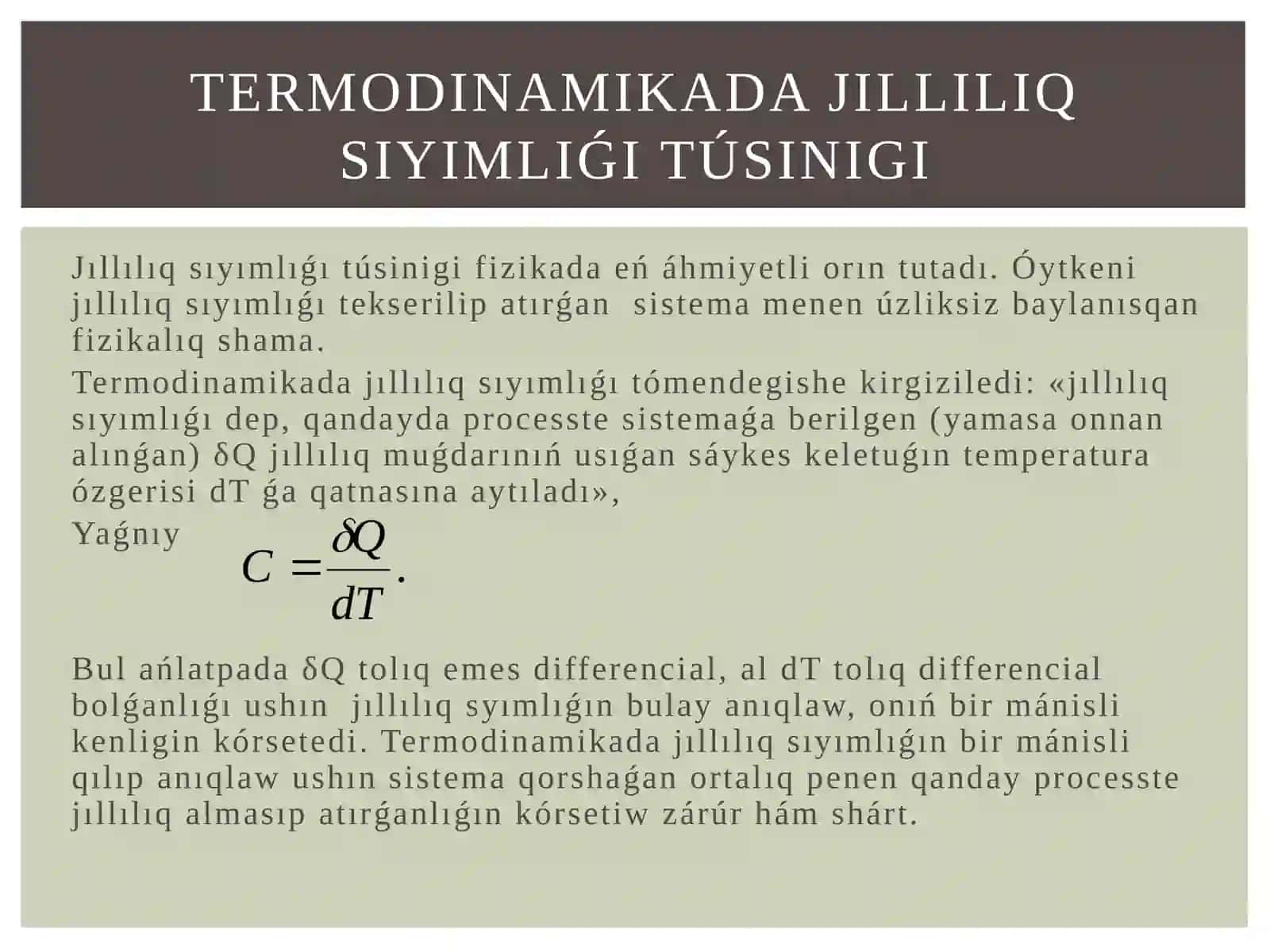 Termodinamika Tahlili 3