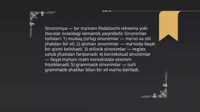 Leksema va soʼz munosabati 3