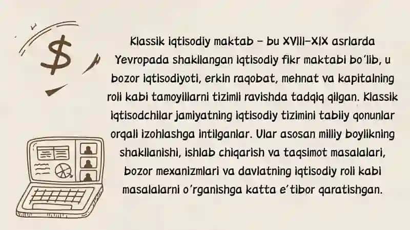 Klassik iqtisodiy maktabning paydo bo'lishi, rivojlanishi va tugashi 3