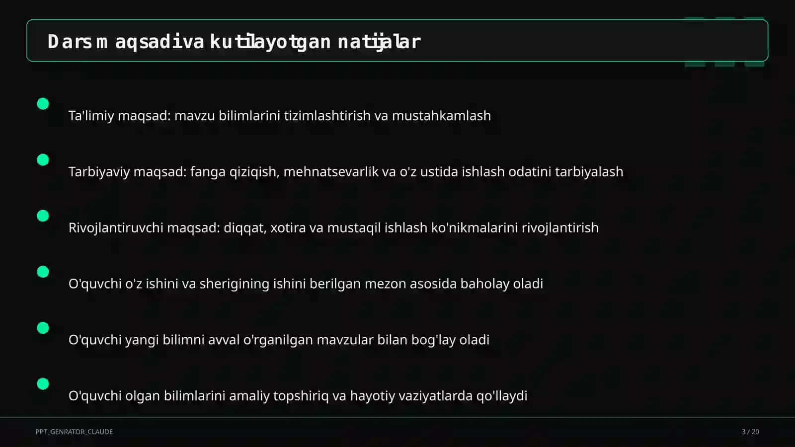 Uyushiq bo'laklar va tinish belgilari (8-sinf) 3