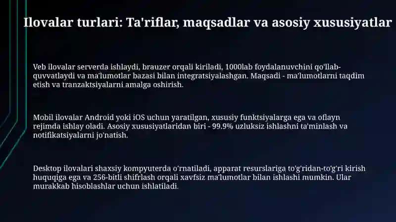 Applikatsiya turlariganamunatayyorlash 3