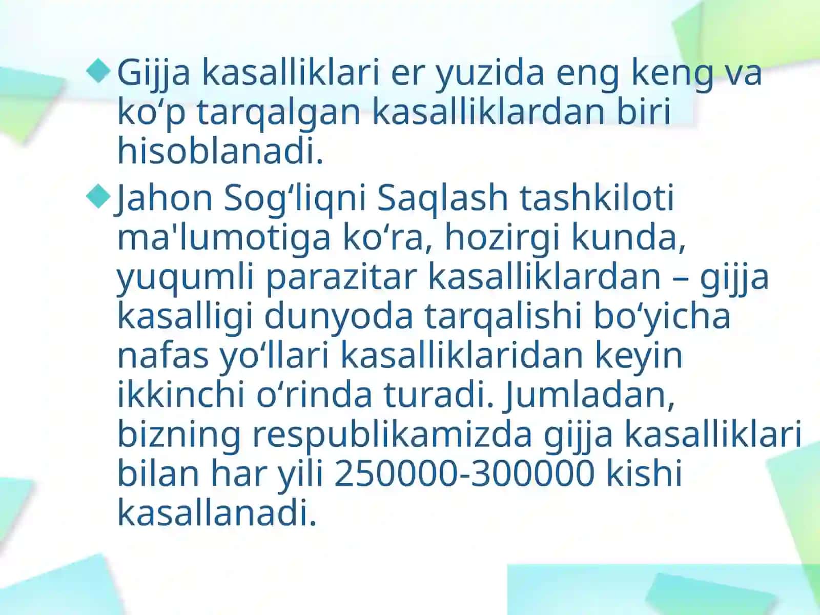 Gijja kasalliklari 3