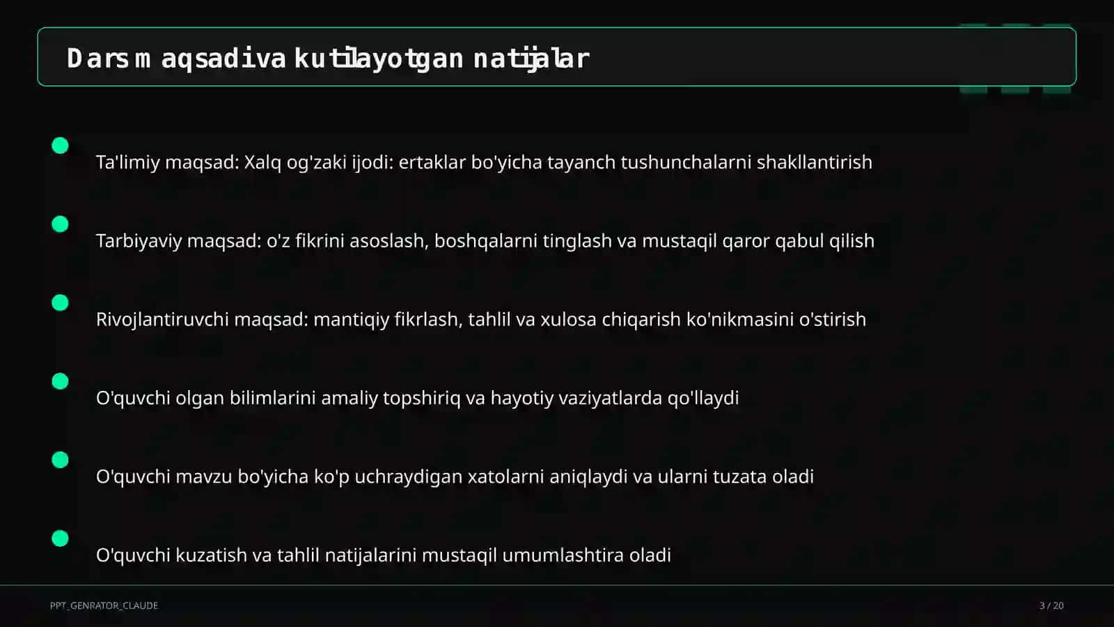 Xalq og'zaki ijodi: ertaklar (5-sinf) 3