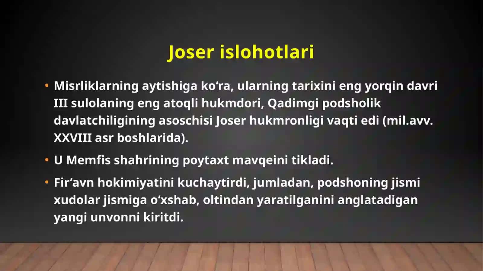 Joser va imxotep islohotlari. IV sulola 3