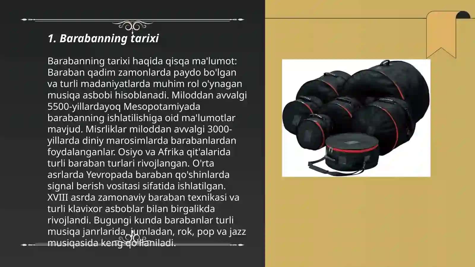 Cholg'u asbobi "baraban" 5 snif 3
