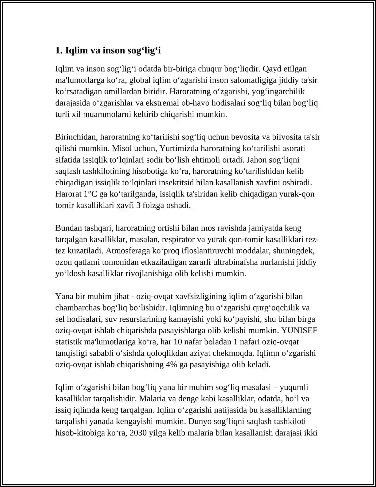 HAYOT FAOLIYATIDA IQLIMNING O'RNI 3