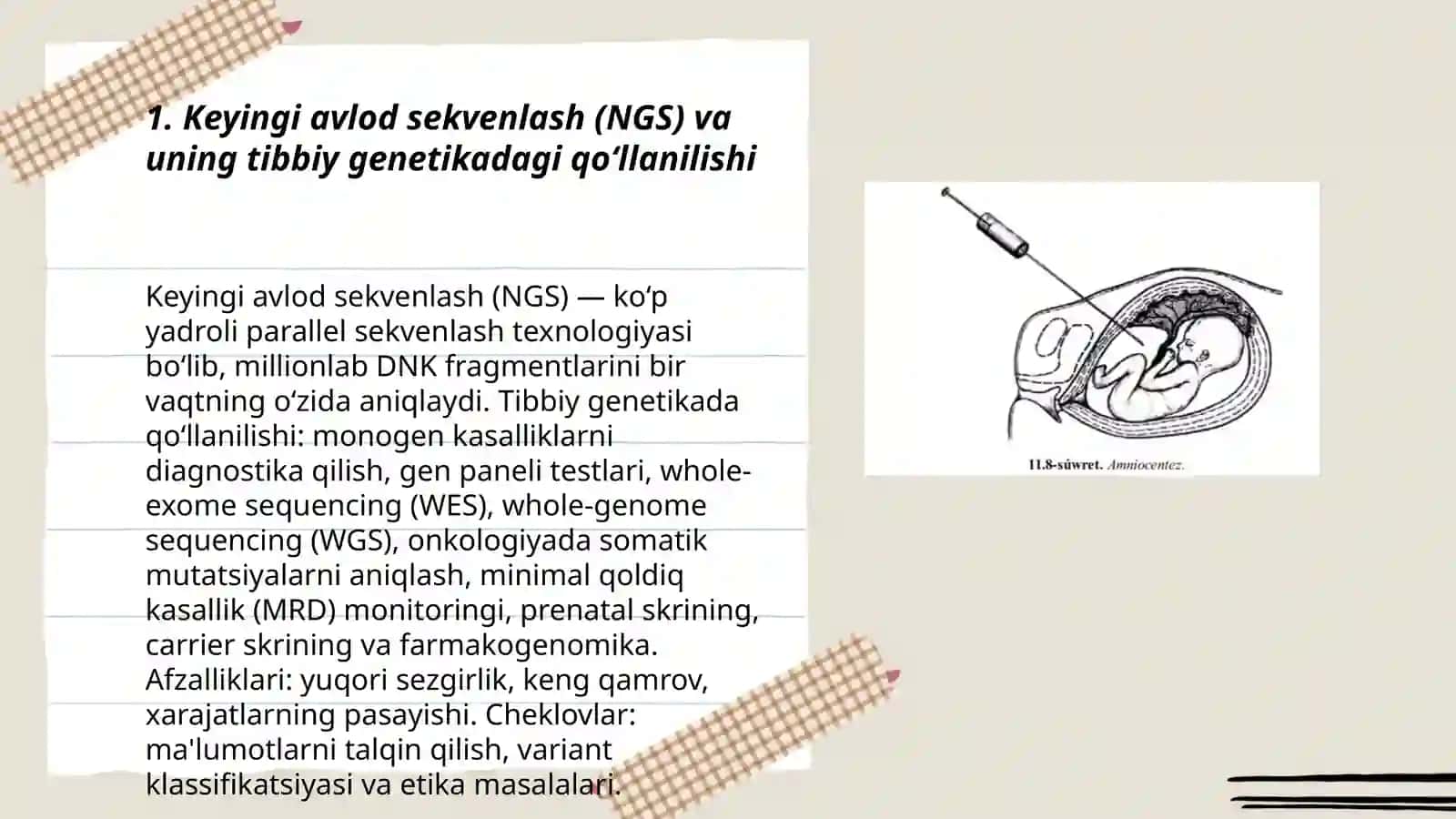 Tibbiy genetikada qóllaniladigan yangi zamanoviy tekshrish usullari 3