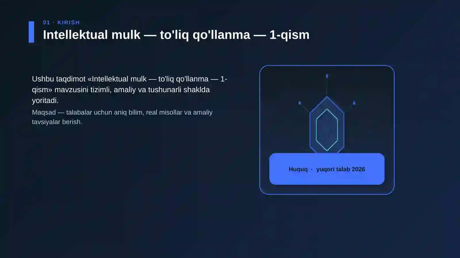 Intellektual mulk — to'liq qo'llanma — 1-qism 3