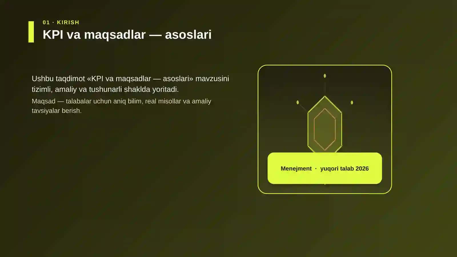 KPI va maqsadlar — asoslari 3