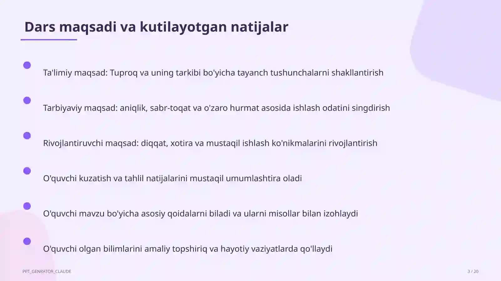 Tuproq va uning tarkibi (2-sinf) 3