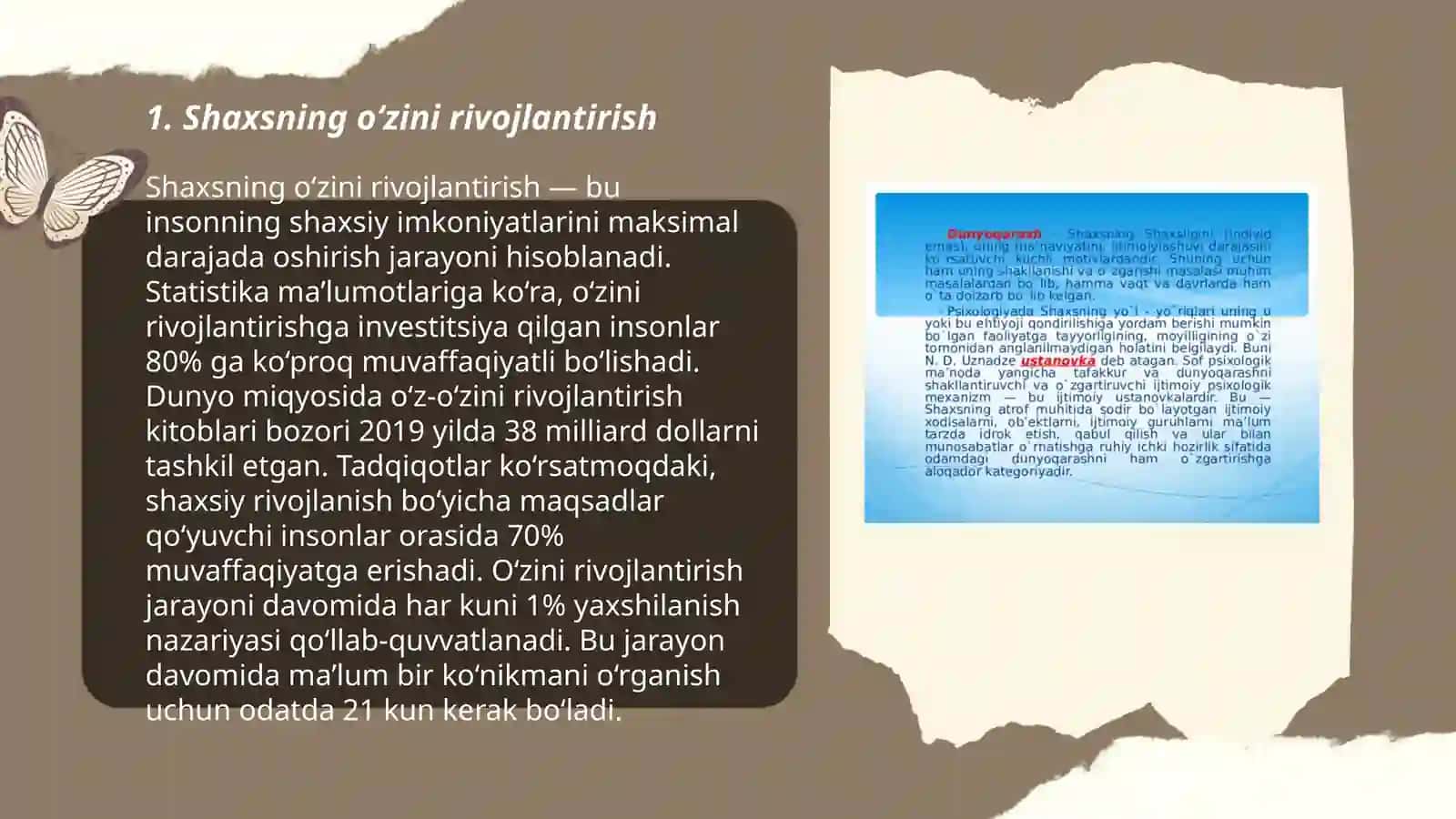 Shaxsning malaka va odatlari 3