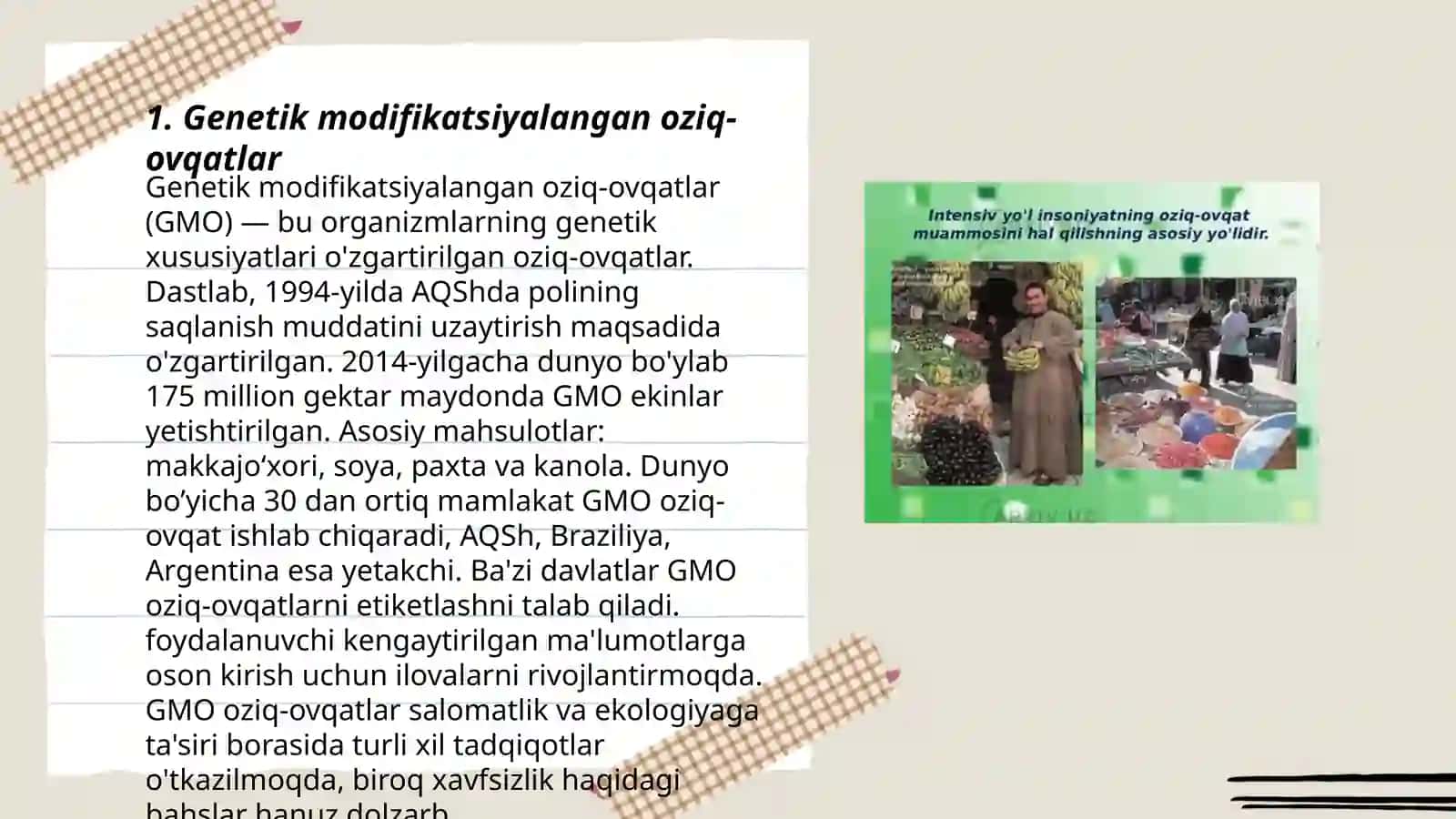 Genetika fanining oziq ovqat muammosi va dunyoda tinchlik barqarorlikni saqlashdagi oʻrni 3