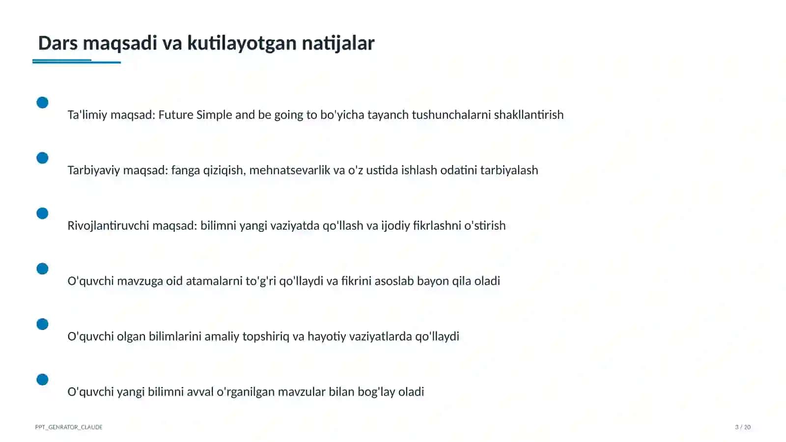 Future Simple and be going to (7-sinf) Ingliz tili (1–11) — o'quvchilar uchun 3