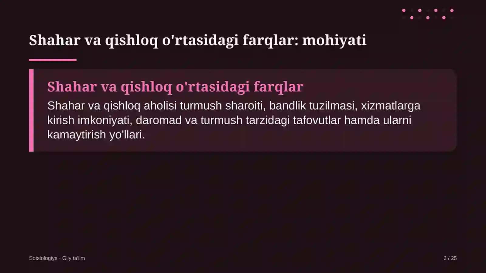 Lak-bo'yoq sanoatida shahar va qishloq o'rtasidagi farqlar 3